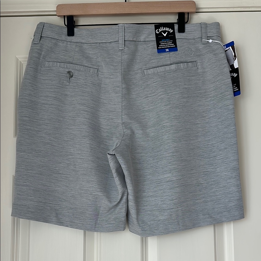 NWT Callaway Light Gray Men's Shorts - Picture 2 of 3